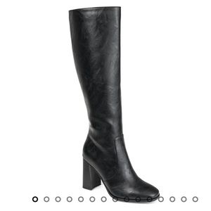 Journee Collection Karima Black Wide Calf Boots